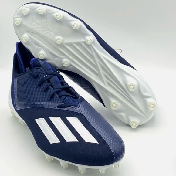 Adidas Blue and White Athletic Soccer Shoes - Picture 6 of 6